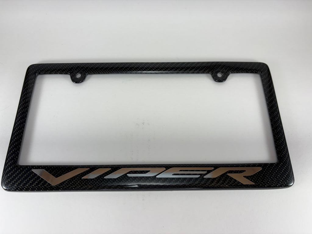 Carbon Fiber Viper License Plate Frame